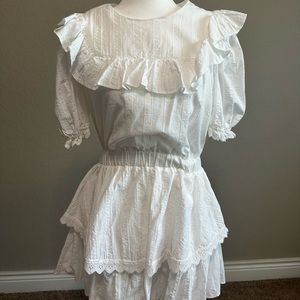 NWOT free the roses white mini dress